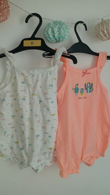 Lot 2 barboteuses été