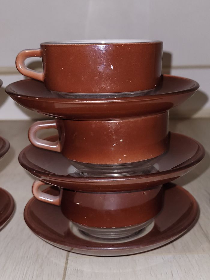 6 tasses et sousoupes Duralex couleur - vintage - photo numéro 5