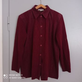 Gilet pull veste bordeaux t42 Daxon