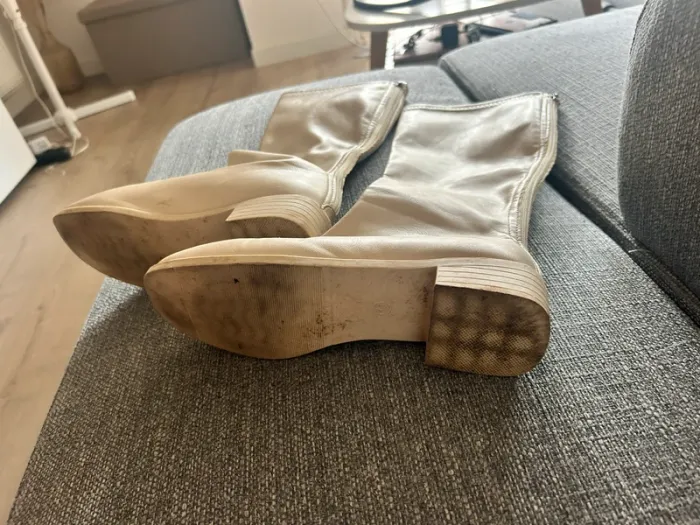 Bottes haute plates crème taille 38 - photo numéro 3