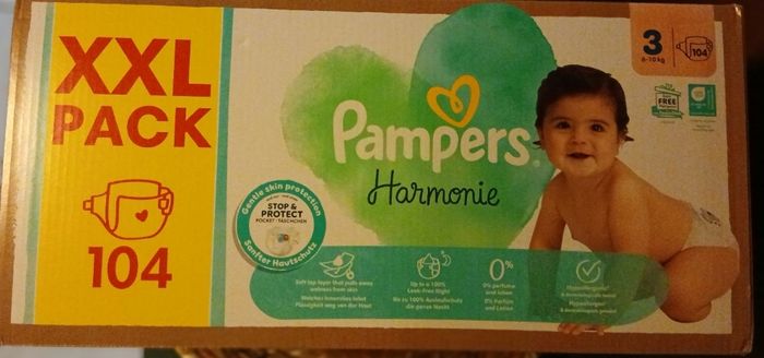 104 couches pampers harmonie t3