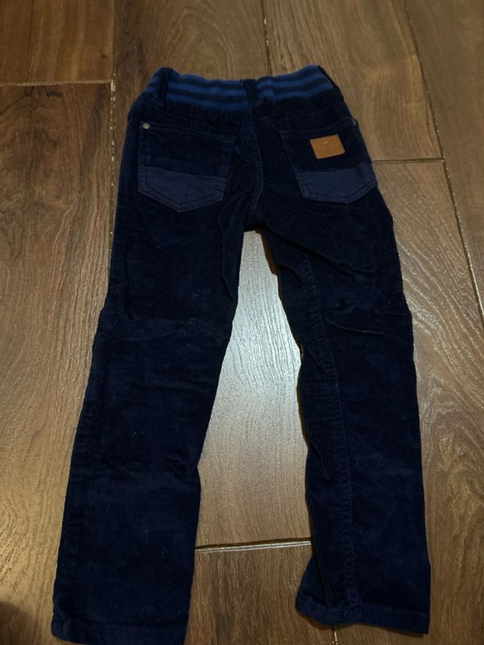 Pantalon velours bleu marine sergent major 3 ans - photo numéro 3