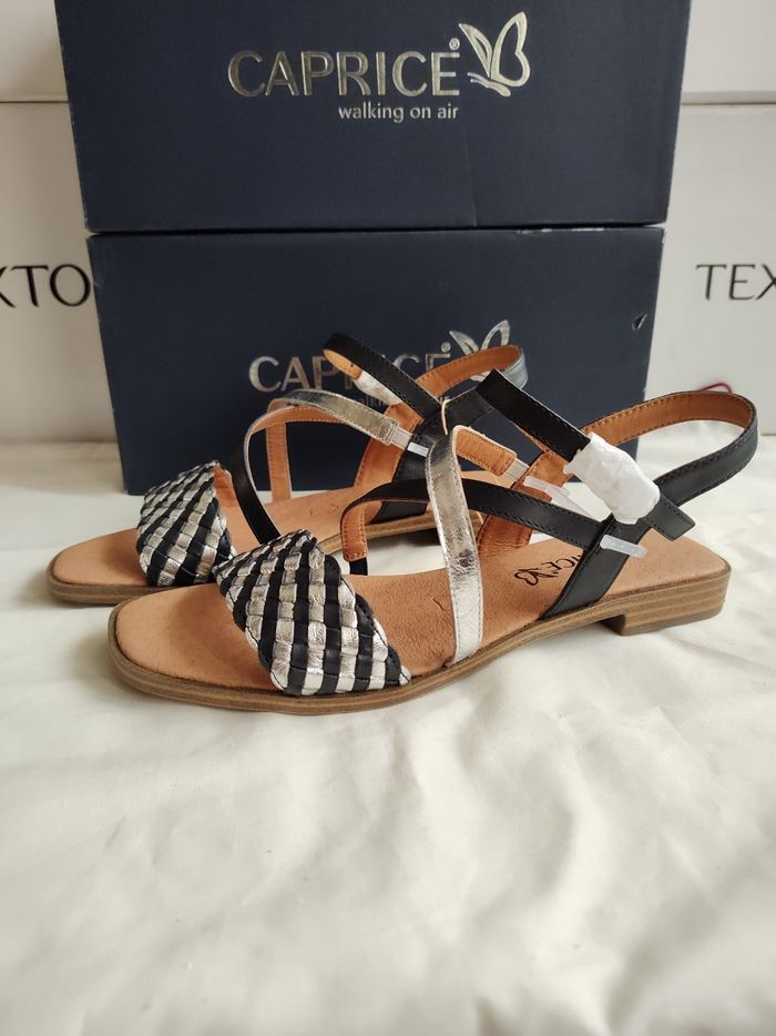 Sandales caprice en cuir véritable - photo numéro 2