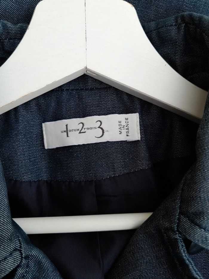 123 trench aspect jeans taille 40 - photo numéro 6