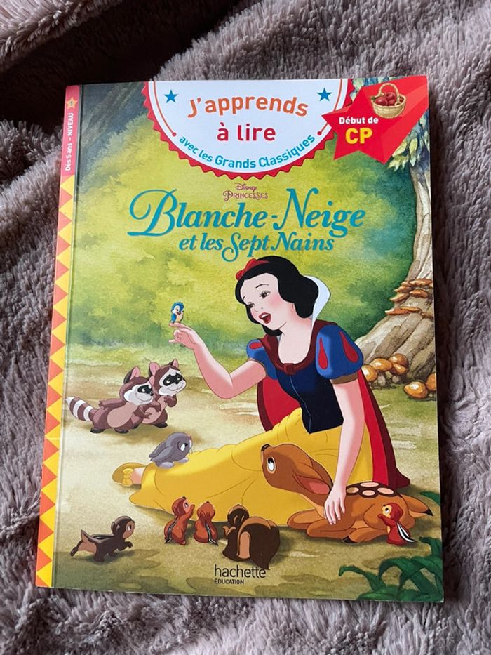 Livre j’apprends à lire blanche neige