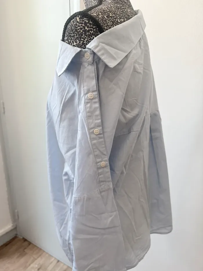 Blouse bleu ciel Zara – taille M - photo numéro 4