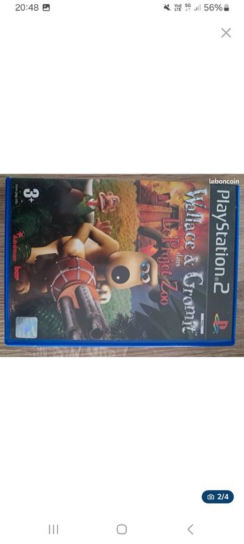 Wallace et gromit dans le projet zoo PlayStation 2