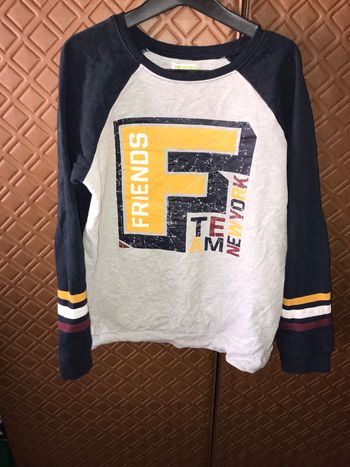 Sweat gris imprimé garçon Vertbaudet 12 ans