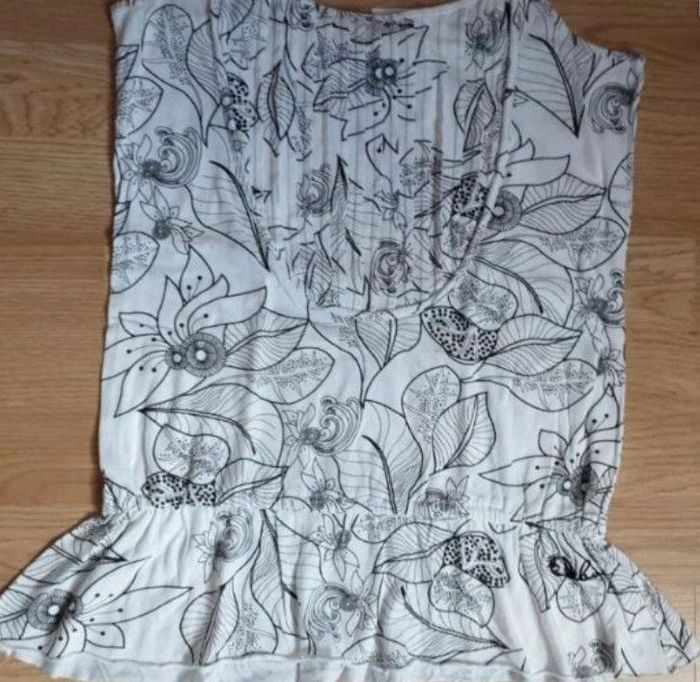 Haut " Oxbow" blanc imprimé T.2 - photo numéro 5