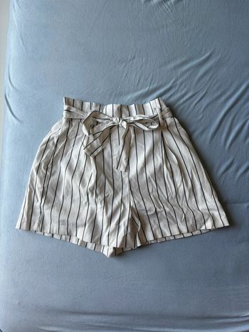 Short rayé blanc Bershka