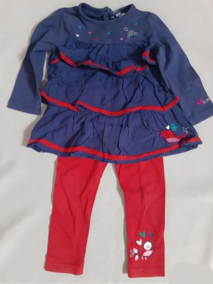 Ensemble fille mi-saison / printemps : tunique + legging - 18 mois - photo numéro 2