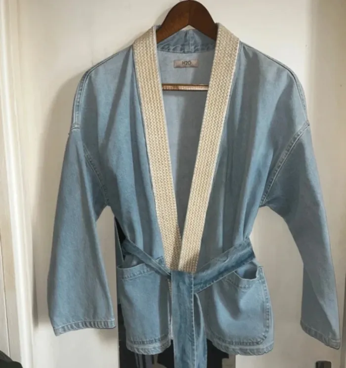 Superbe Veste Kimono en jeans , taille S, Neuf - H2O - photo numéro 5