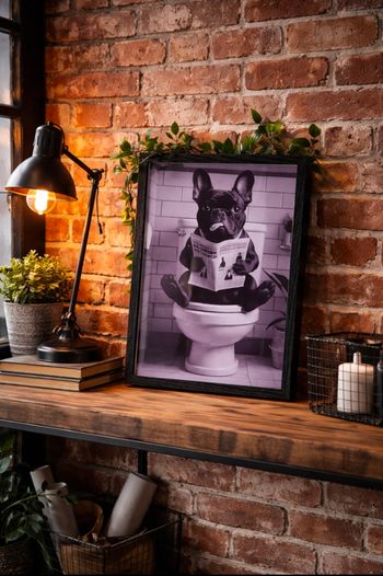 Cadre décoration intérieur chien humour