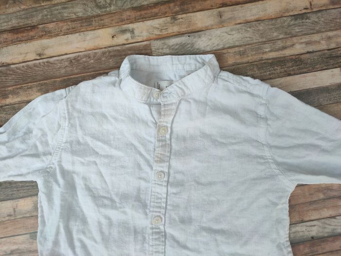 Ensemble cérémonie coton lin blanc garçon 3 ans Zara - photo numéro 3