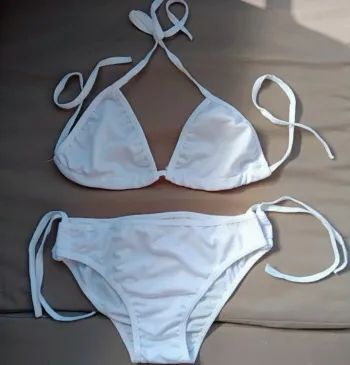 Maillot de bain 2 pièces blanc
