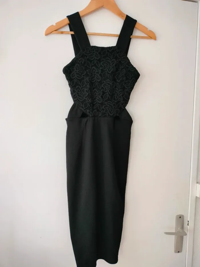 Robe dentelle fuseau noir XS - photo numéro 6