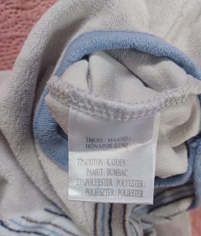 Pyjama velour bébé Taille 3 mois influx - photo numéro 6