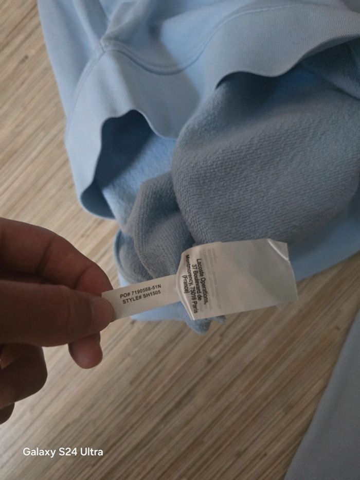 Sweat bleu ciel - Lacoste - Taille M - photo numéro 4