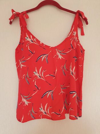 Débardeur fuchsia fleuri Gémo 36