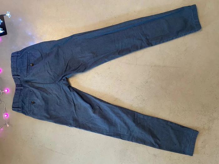 Pantalon bleu slim 36 - photo numéro 7
