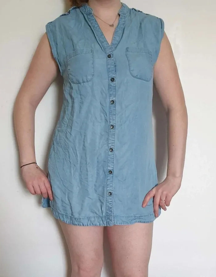 Robe courte en jeans