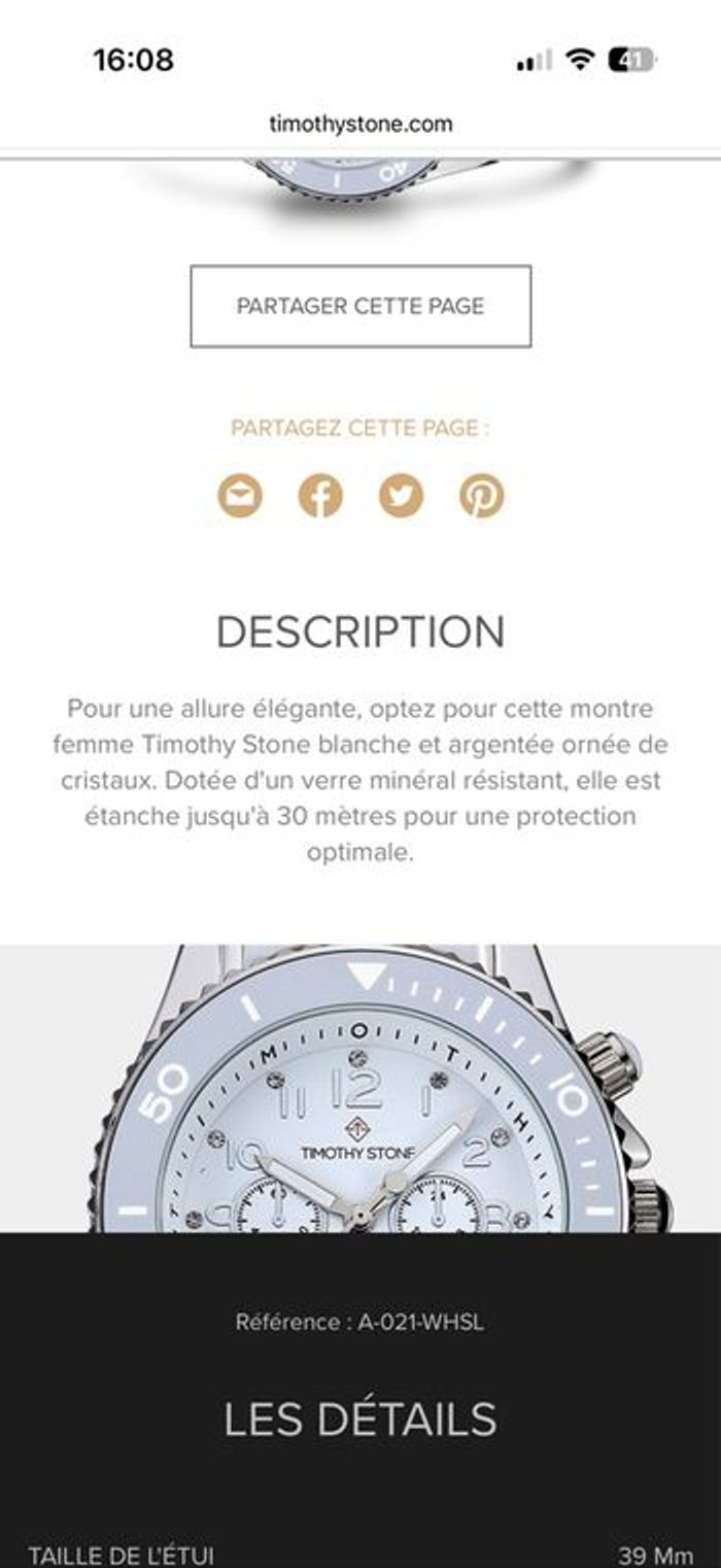 Montre Timothy stone - photo numéro 6