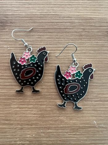 Boucles d’oreilles poules