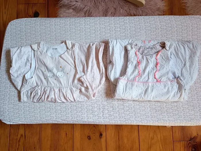 Lot drap housse + 2 turbulettes Vertbaudet