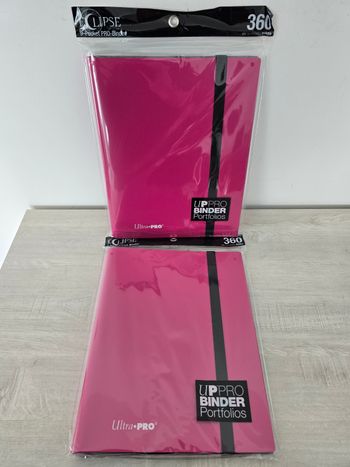 Lot de 2 portfolios Ultra Pro Éclipse 360 Hot Pink