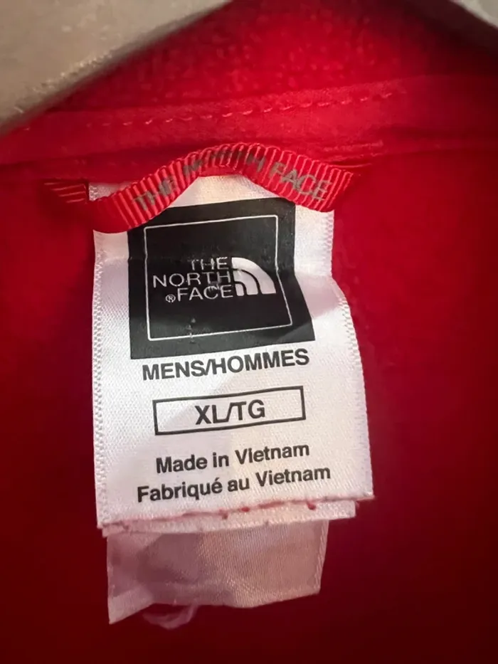 Polaire rouge sans manches homme The North Face taille XL chaleco gilet pile ärmellose Fleece Herren - photo numéro 4