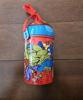 Gourde enfant pop up avec paille rétractable - Marvel Avengers - Capacité 450 MI