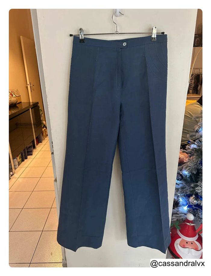 Pantalon fluide bleu