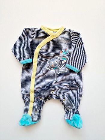 Orchestra Bébé - Grenouillère / pyjama une pièce / dors bien en velours - Neuf ! (0 mois)