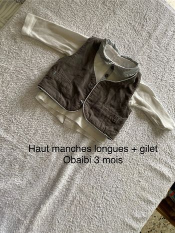 3 mois tee shit gilet