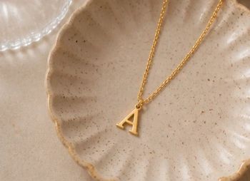 Magnifique collier personnalisé avec initiale "A" - acier inoxydable 
