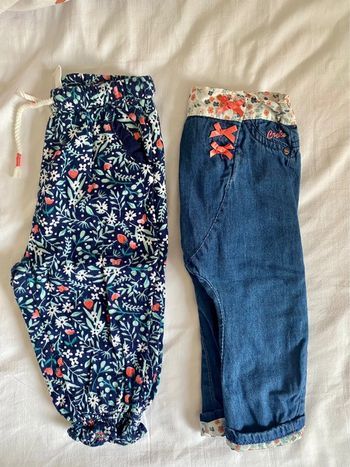 Lots 2 pantalons 6 mois.