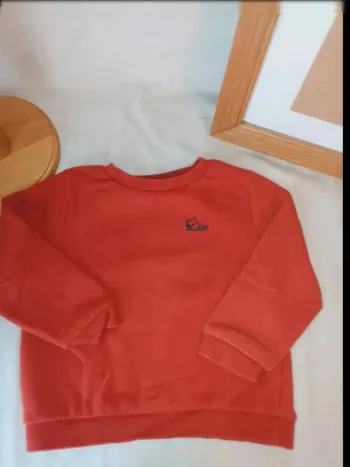 Sweat orange Kiabi garçon 3 ans