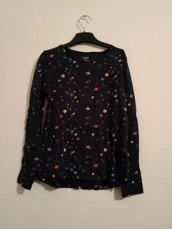 tee shirt manches longues imprimé planètes kiabi fille 10 ans