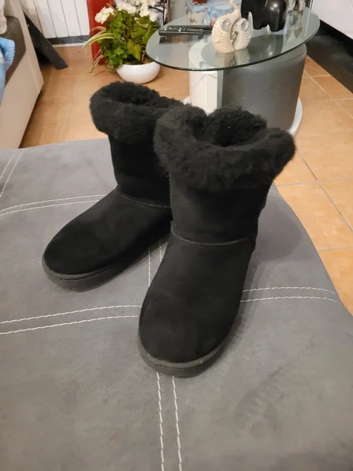 Bottines noires fourrées