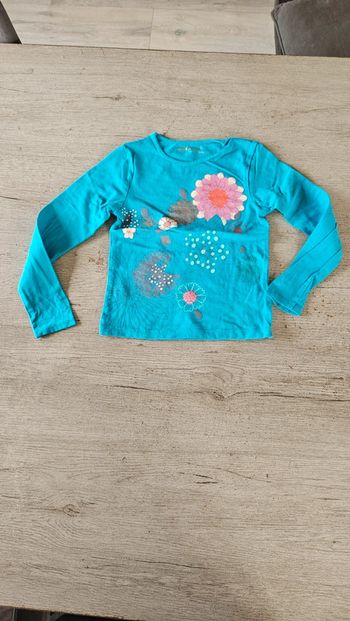 T shirt turquoise à manches longues, Orchestra, 6 ans, jamais mis