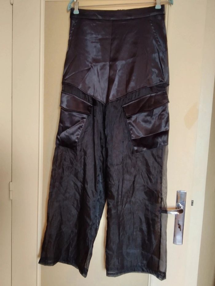 Pantalon short noir satin taille S/36 Shein