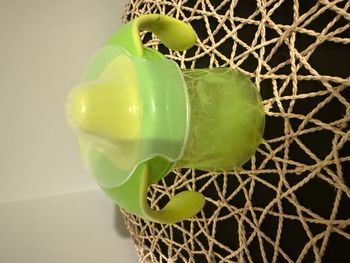 Tasse d'apprentissage verte, anti-fuite, avec poignées