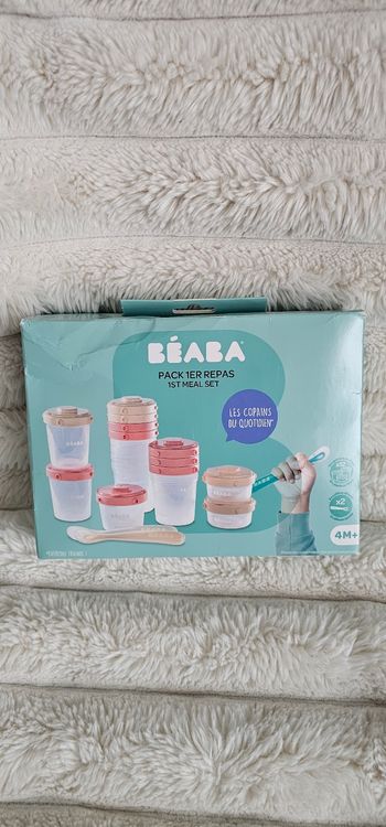 Pack 1er repas 12 portions et 2 cuillères Beaba Neuf 