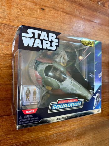 NEUF star Wars Mandalorian figurines vaisseau Boba Fett squadron escadron Micro Galaxy starship