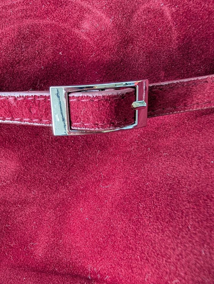 Magnifique sac à main en simili daim bordeau - photo numéro 8