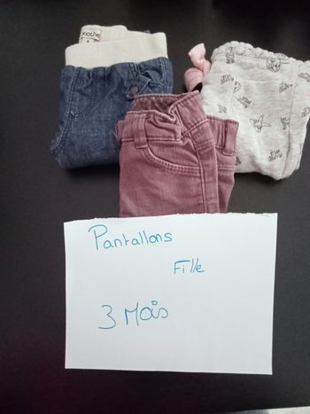 Lot de 3 pantalons fille