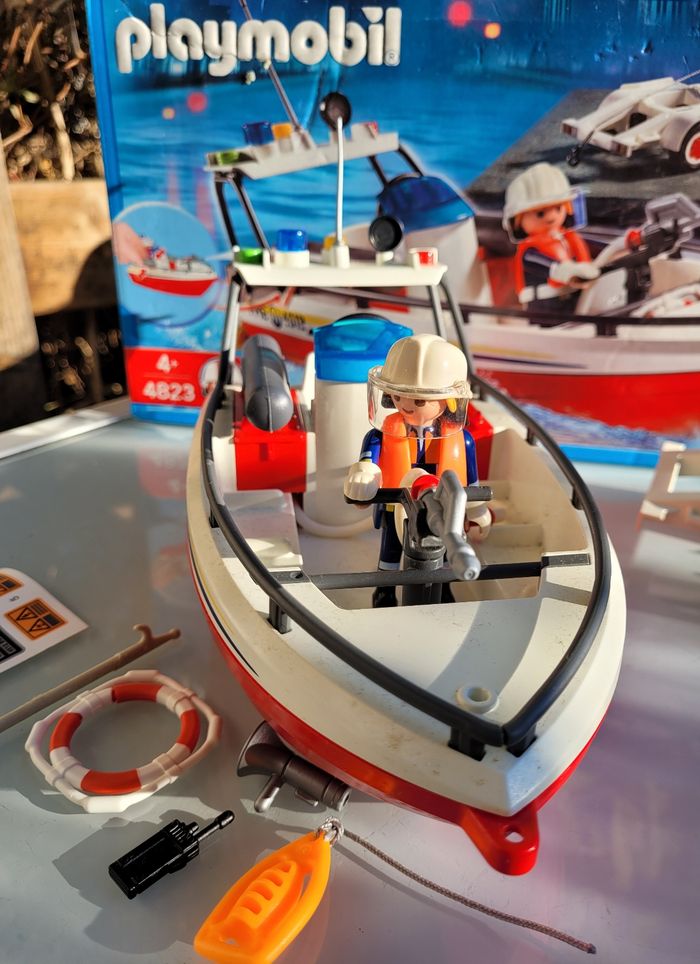 Playmobil 4823 Bateau de Pompier avec boite et notice - photo numéro 6