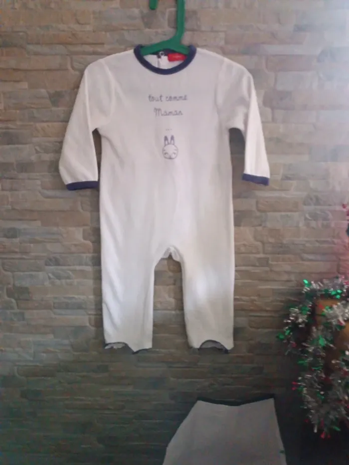 Pyjama velours S/pieds Tissaia 18M