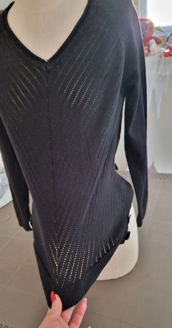 Pull Anne Weyburn noir ajouré - photo numéro 2