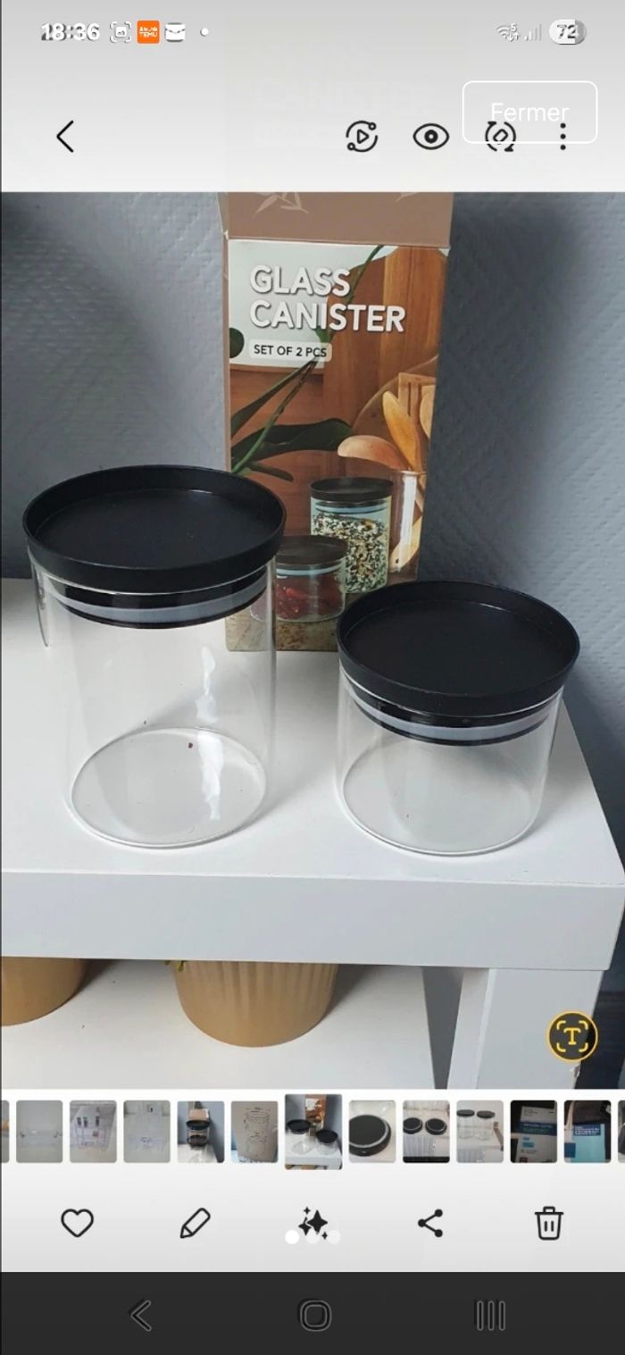 2 boîtes en verre empliable - photo numéro 1